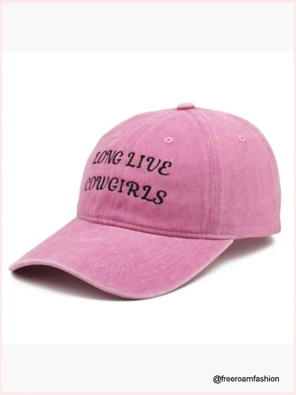 Vintage Cotton Dad Hat Embroidered Long Live Cowgirls